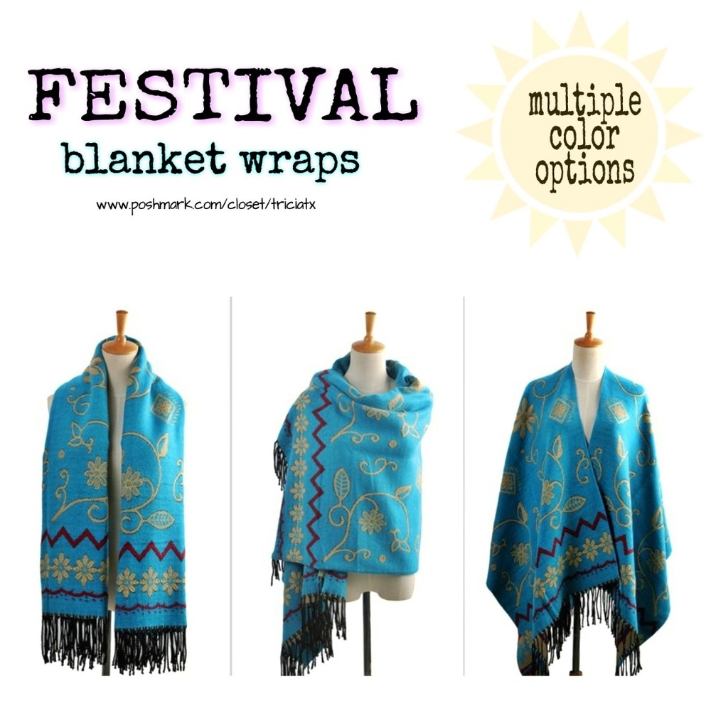 ποΈ reversible ruana / sarape / poncho / wrap - Picture 2 of 2